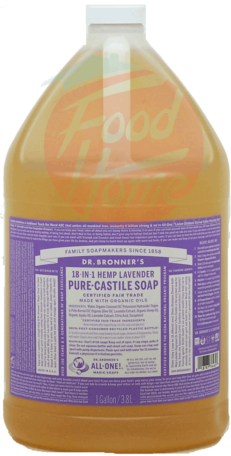 Dr. Bronner's Magic Family Soapmakers 18-in-1 hemp lavender pure-castile liquid soap Full-Size Picture